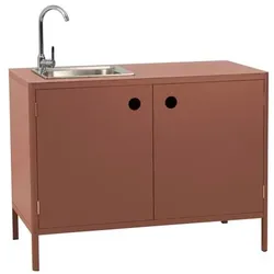 Brafab Outdoorküchen-Modul Spülbeckenmodul Kelia Aluminium Rot Red