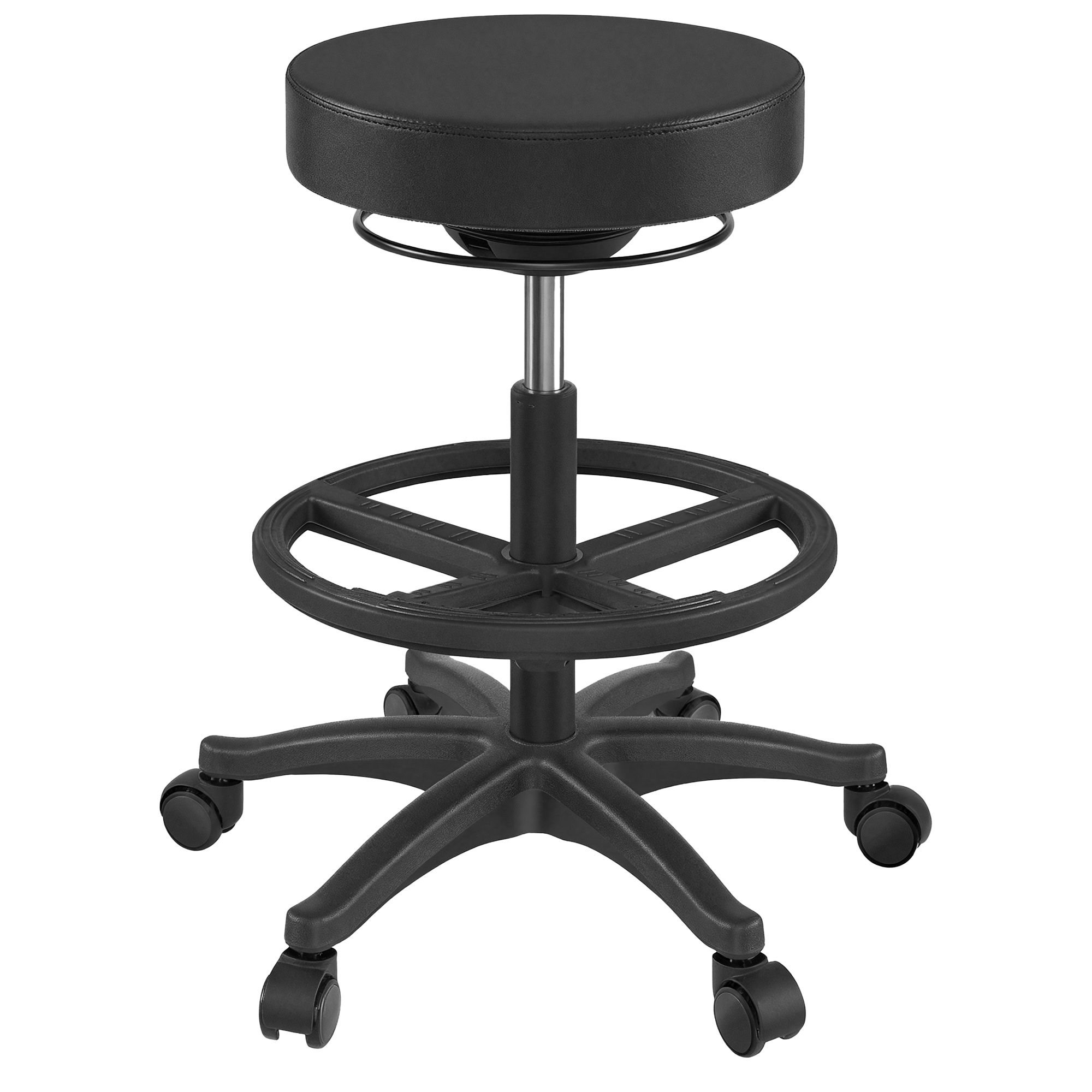 SONGMICS Arbeitshocker verstellbar, drehbarer und hoher Sitz, Stehstuhl OSCB35007B01