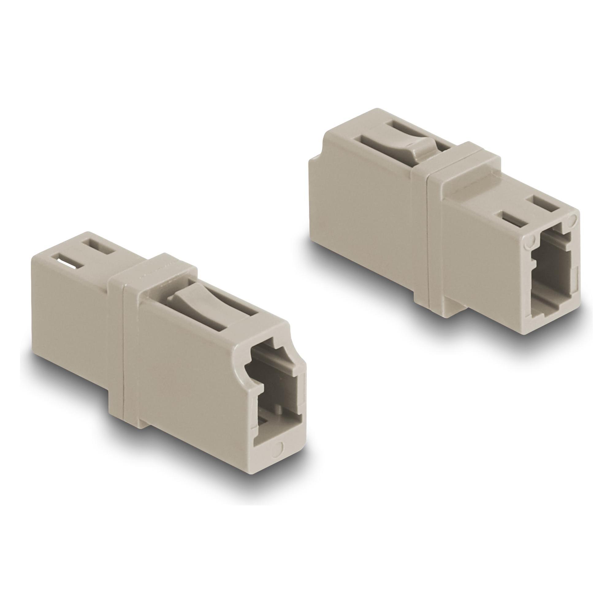 Delock LWL Kupplung LC Simplex Buchse zu LC Simplex Buchse OM1/OM2 beige (Netzwerk Kupplung) (87986)