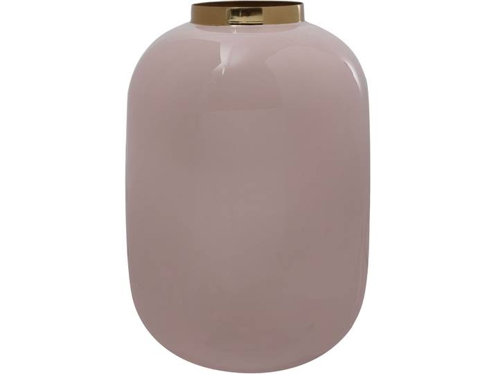 Dekovase KAYOOM Vase Art Deco 355 , grau, B:16cm H:25cm T:16cm Ø:16cm, Metall, Vasen, Dekovase