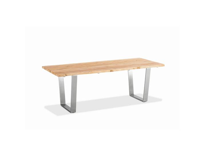 Niehoff Garden Gartentisch, Teakfarben, Holz, Teakholz,Teakholz, massiv,massiv, rechteckig, Kufe, 95x76x290 cm, wetterbeständig, wetterfest, Gartenmöbel, Gartentisch, Gartentische