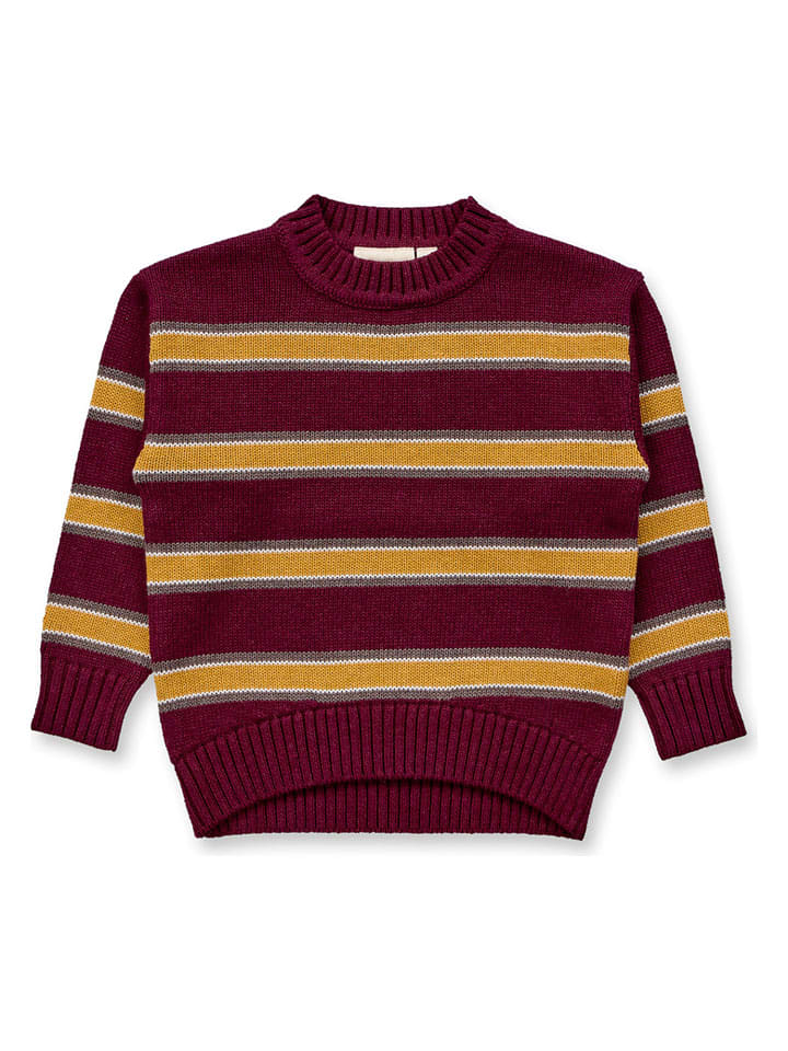 Sense Organics Pullover "Delia" in Bordeaux/ Senf - 128