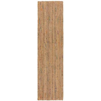 Läufer FLAIR RUGS "Jute Boucle", bunt, B:60cm H:7mm L:230cm, Jute, Teppiche, Läufer, aus 100% Jute, mit Fransen, aus Naturfasern
