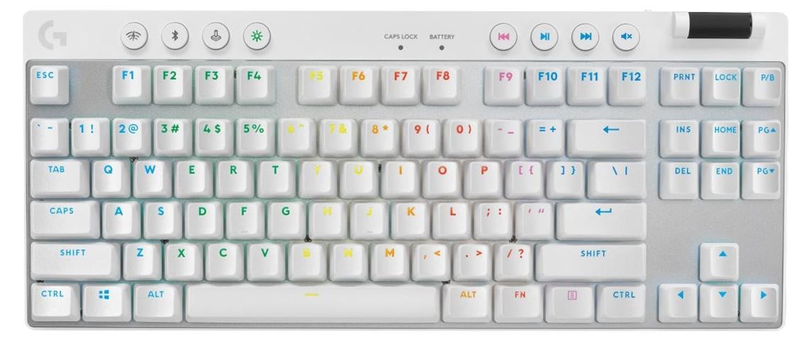 Logitech G PRO X TKL Draadloos Mechanisch Toetsenbord met RGB LED-verlichting, Wit