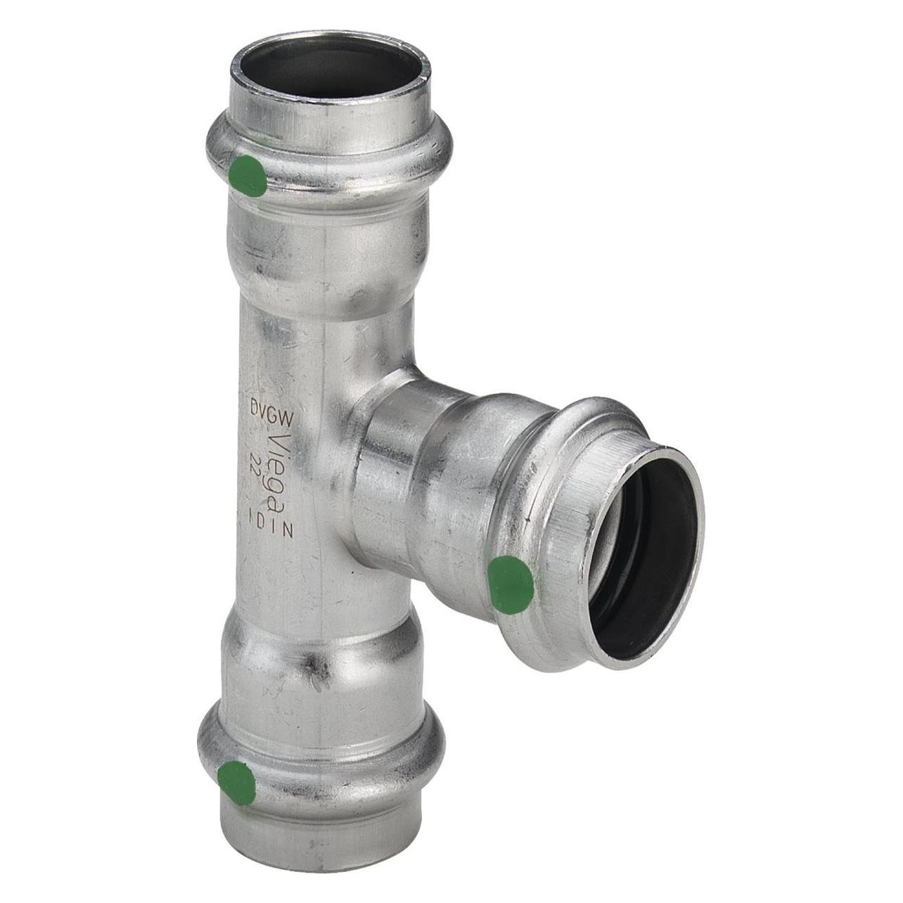 Viega Sanpress Inox T-stykke 28 x 18 x 28 mm rustfrit stål (T-Verbindung) (435967)