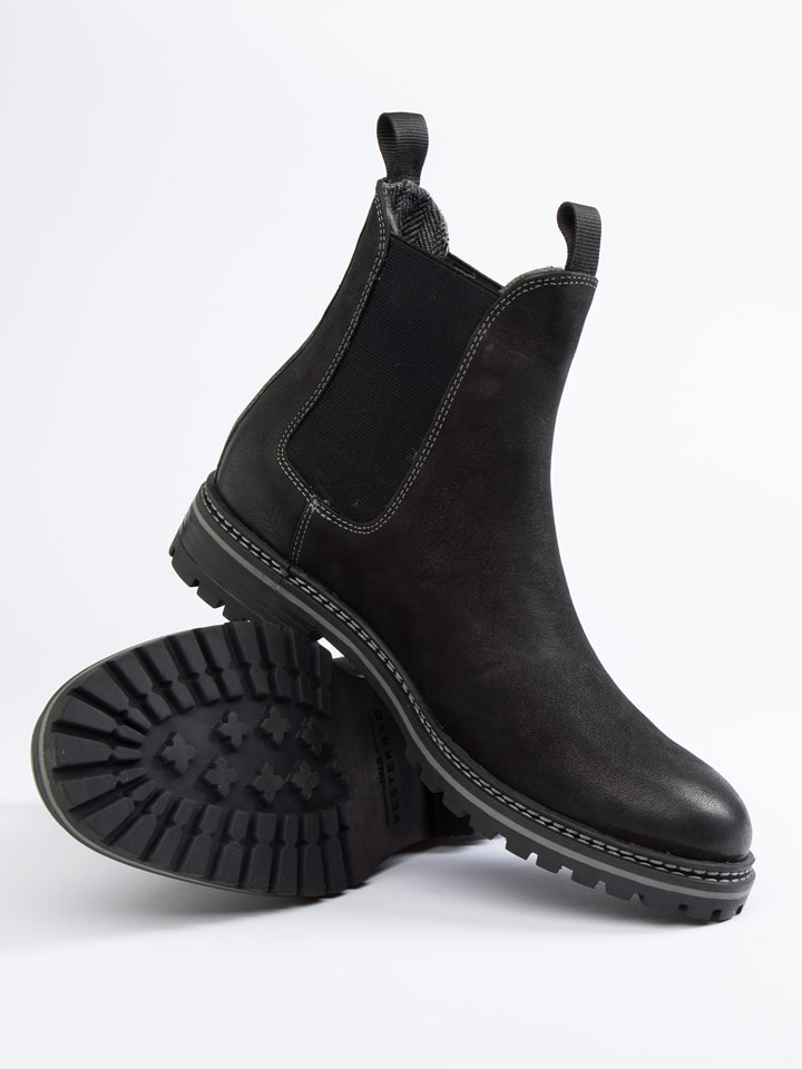 PAUL VESTERBRO Leder-Chelsea-Boots in Schwarz - 43