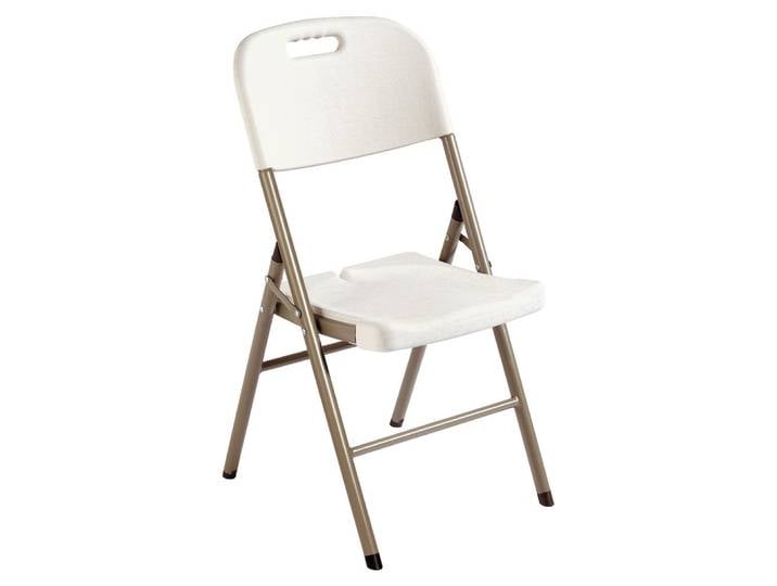 Chaise pliante en polyéthylène - Gris