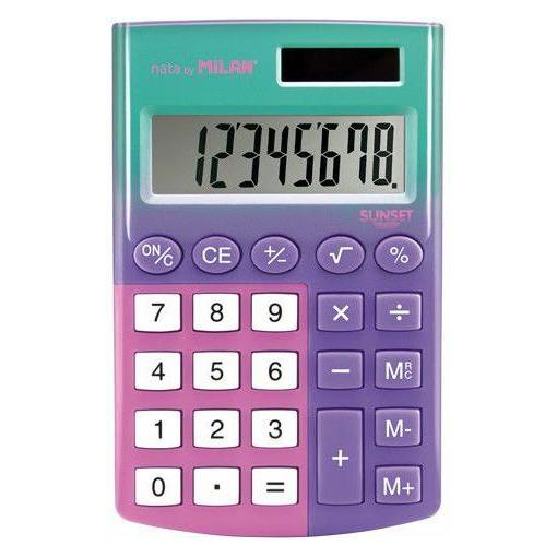 Milan Rechner Potet-Rechner 8-stellig (Batteriebetrieb, Solarenergie) (368609)