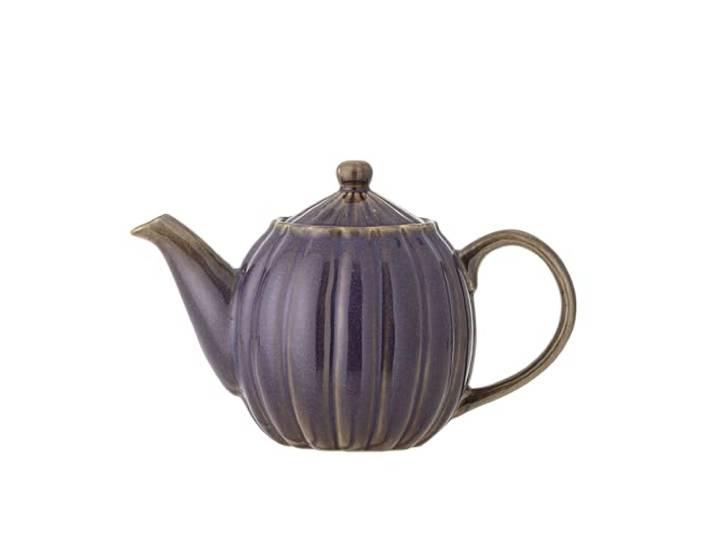 Latina Teekanne 1085ml – Steingut Teekanne mit Deckel & Griff – Hochwertige Keramikkanne – Elegante Kanne für Tee & Heißgetränke – Spülmaschinengeeignet & einzigartiges Design (Violett)