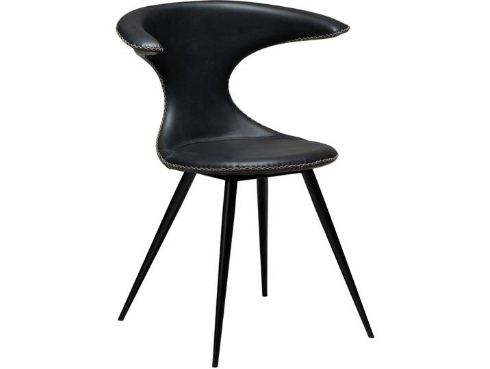DAN-FORM Moderner Stuhl 2er-Set Flair Kunstleder schwarz - Stuhl 2er-Set