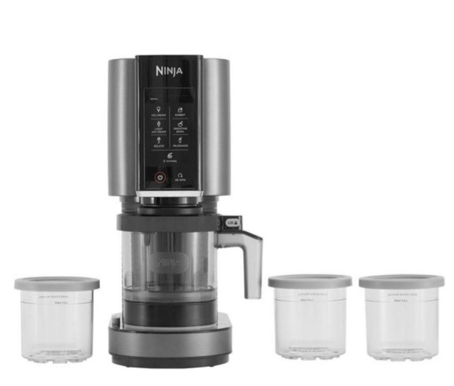NINJA Eismaschine CREAMi Eismaschine & Dessertmaschine mit 3 Behältern, 7 Progr., 1,40 l, Speiseeismaschine Eisbereiter, Speiseeismaschine