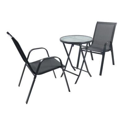 3tlg Balkonset Gartenmöbel Stapelstühle Set Sonlas