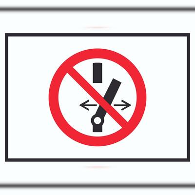 HB-Druck Schalten verboten Symbol Schild A6 (105x148mm)