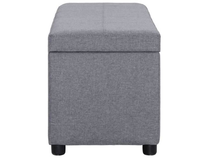 LVL - MEUBLE SIEGE - Banc avec compartiment de rangement 116 cm Gris clair Polyester(7722)