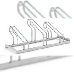 Bügelparker 2053 einseitig | Fahrradständer für 3 Fahrräder | Abwechselnde Hoch-/Tiefeinstellung | Fahrradparker Bodenparker Mehrfachständer