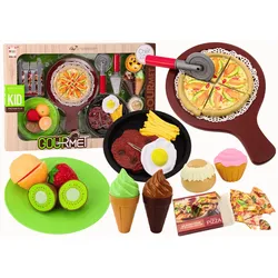 Fast Food Set Früchte Steak Eis Zubehör Pizza Pommes Frites 26-tlg.