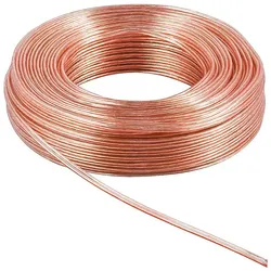 Goobay Lautsprecherkabel Transparent CU (100 m, 0.50 mm2), Lautsprecherkabel, Transparent