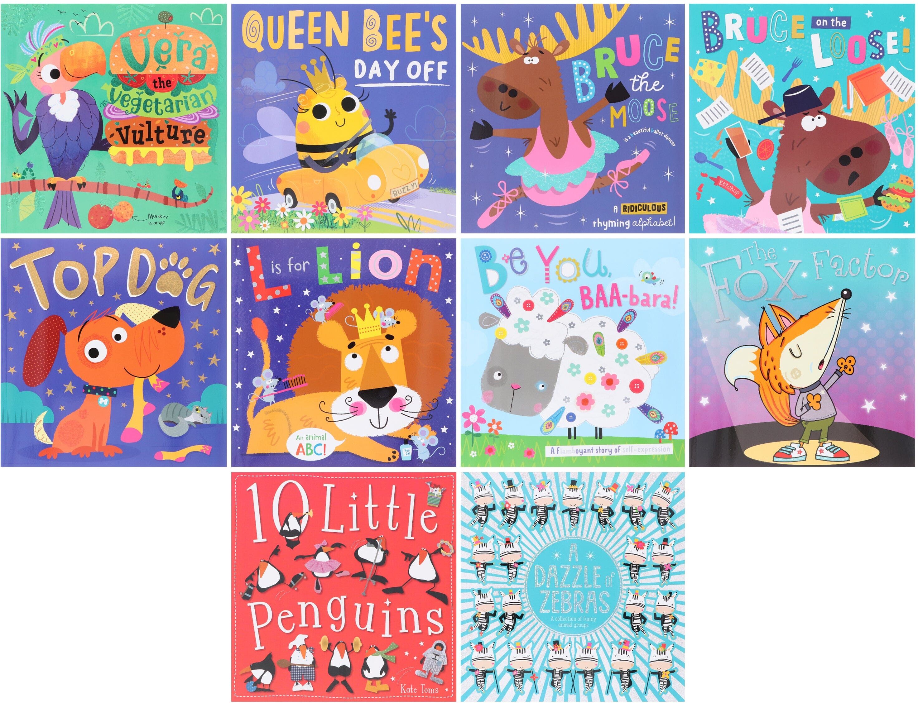 Children's Amazing Animals Illustrated 10 Picture Books Collection Set - Ages 3+ - Paperback Make Believe Ideas