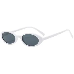 Ovale Sonnenbrille im Vintage-Look - Dark purple White-Black