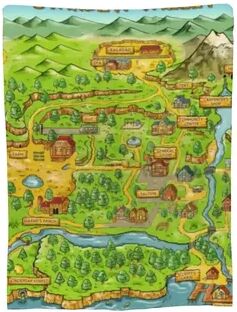 Shop Station Stardew Valley Town Map Flannel Throw Blanket Ultra Soft Gaming Blanket For Bed, Sofa & Travel 5 30x35inch