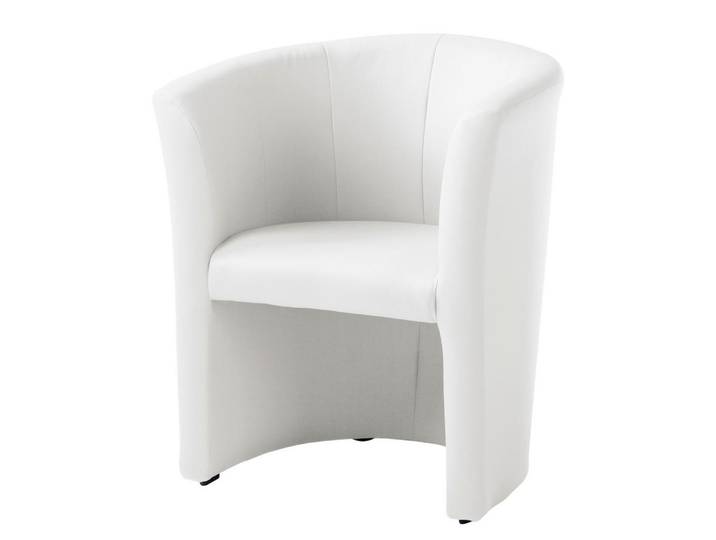 P & B Cocktailsessel Pur, Weiß, Kunststoff, 66x75x56 cm, Made in EU, Made in Europe, FSC 100%, Wohnzimmer, Sessel, Cocktailsessel