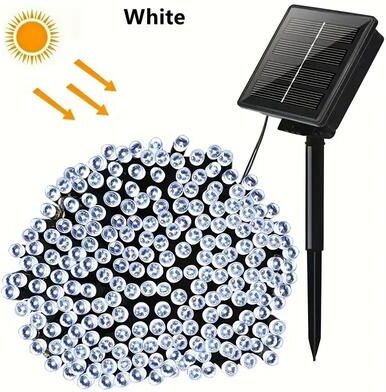 Multicon Wholesale Hub Twinkle Fairy Lights For Xmas, Solar Powered LED Garden Decoration white 200led