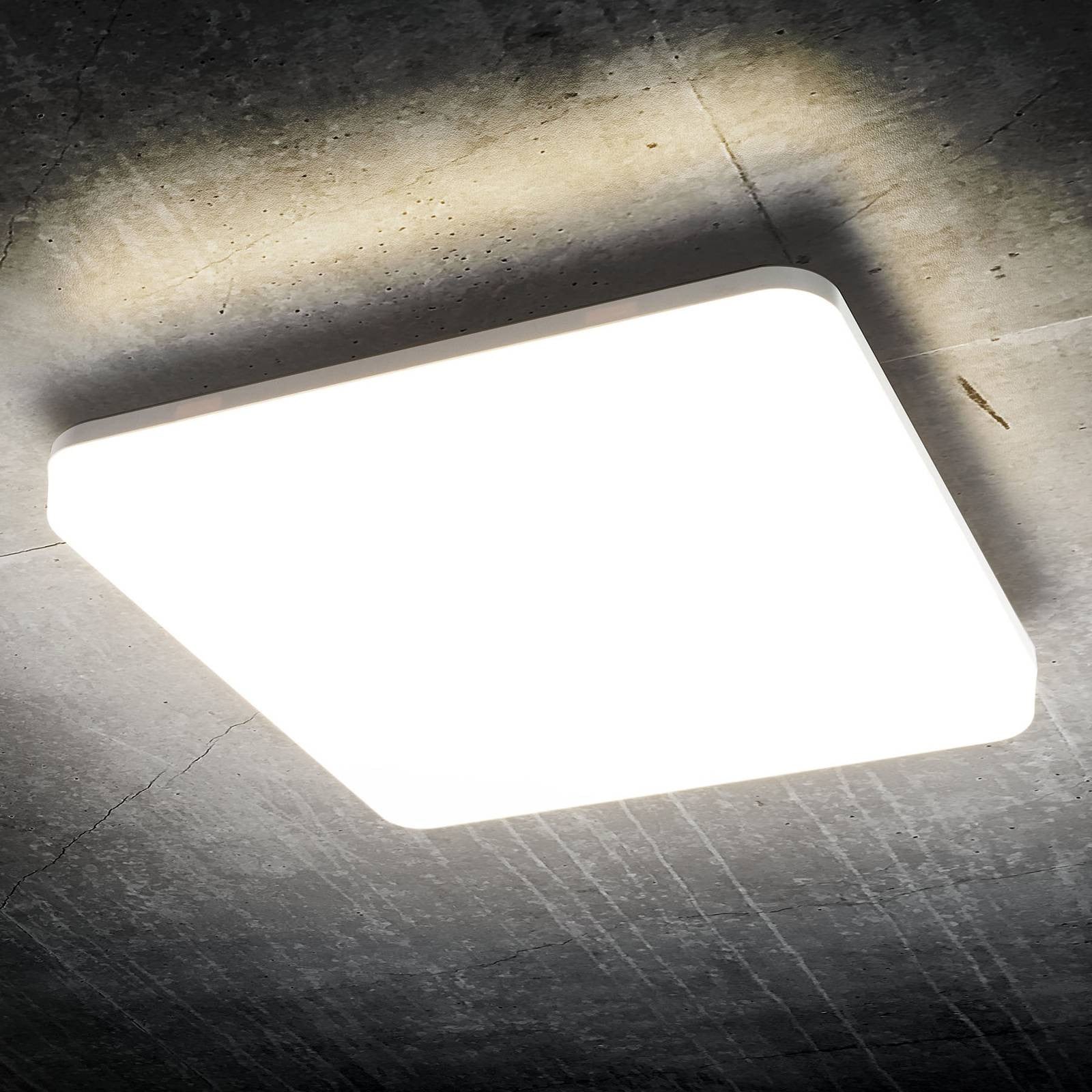 Heitronic LED plafondlamp Pronto, vierkant, wit/opaal