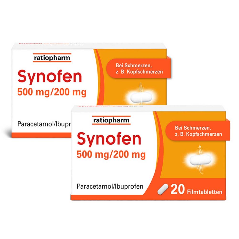 ratiopharm GmbH Synofen – mit Ibuprofen und Paracetamol 08106434