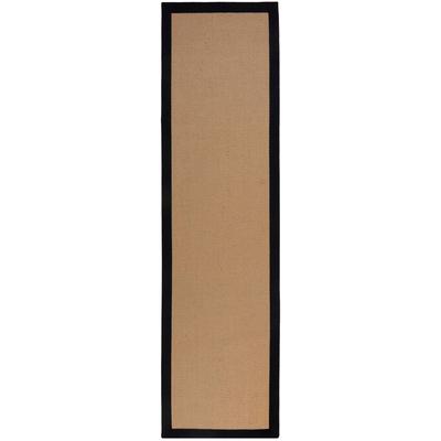 Läufer FLAIR RUGS "Kira mit Fischgrätmuster, aus Jute", schwarz, B:60cm H:3mm L:800cm, Jute, Kunstfaser, Teppiche, Läufer