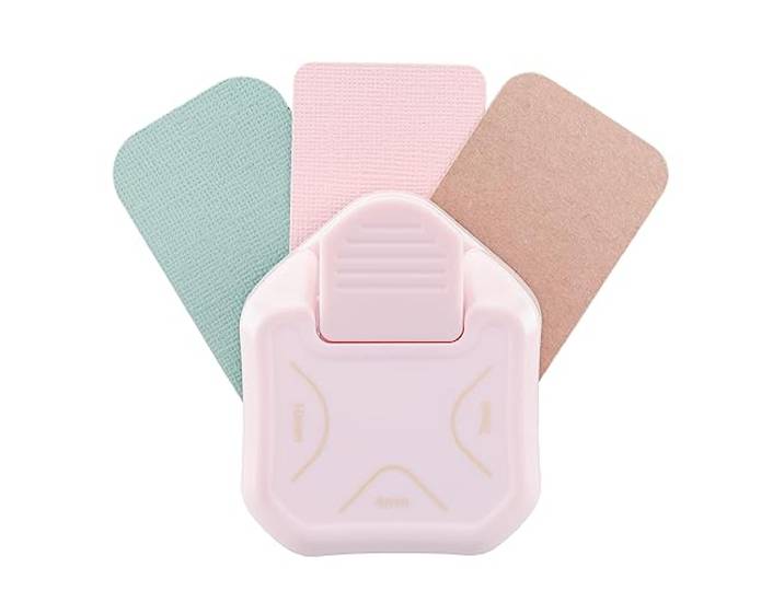 Vaessen Creative 3-in-1 Hoekpons 4, 7, 10 mm Roze - Ronde Hoeksnijder