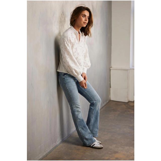Helena Hart Broek flair denim 7620 vintage blue