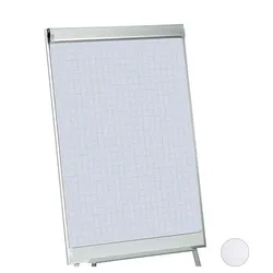 relaxdays Flipchart Papier kariert 50 Blatt weiß, 57.5x81 cm