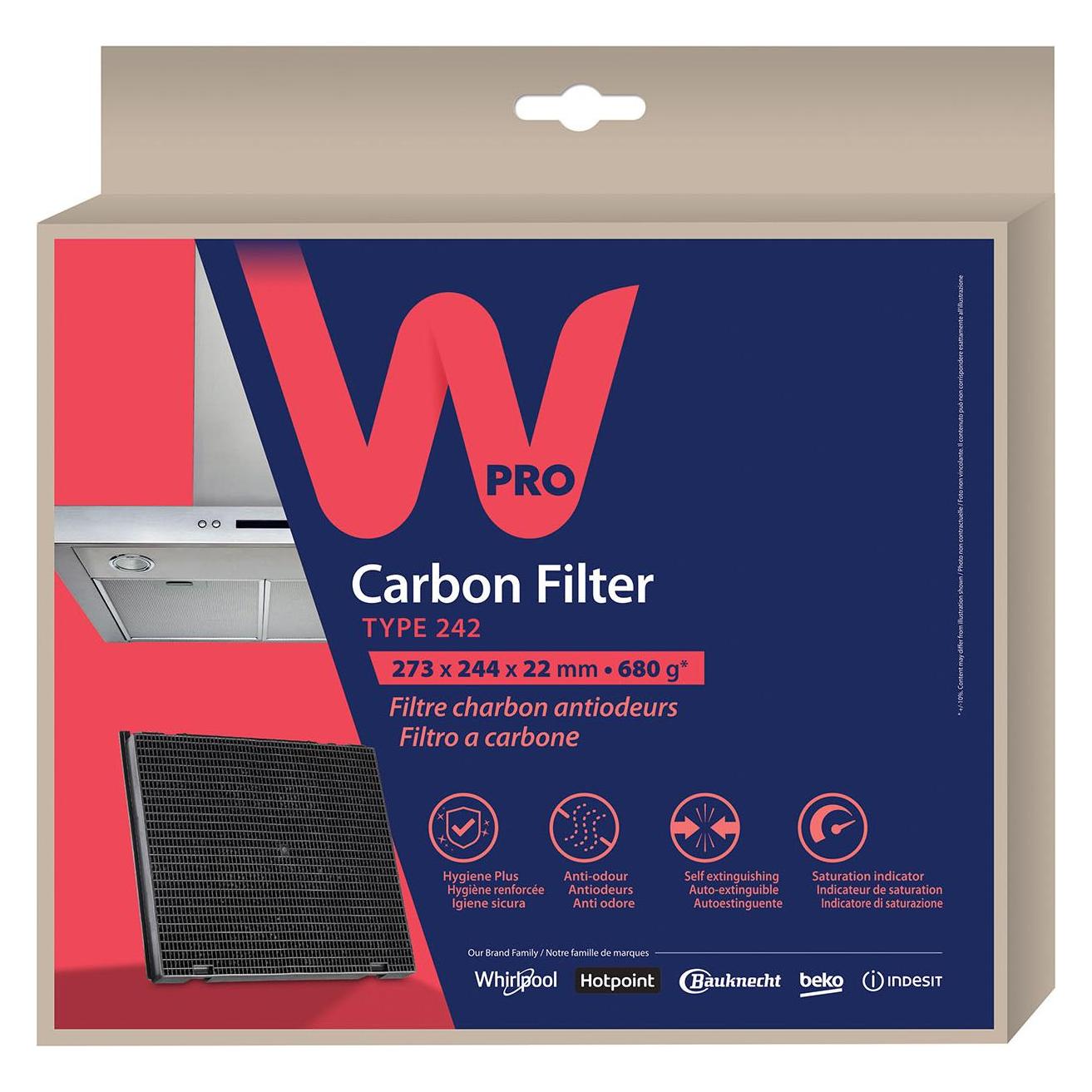 Whirlpool WPRO Kulfilter til Emhaette (484000008777)