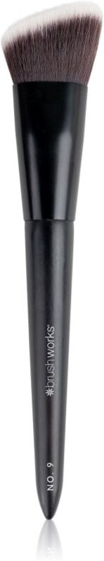 Brushworks Angled Flat Top Foundation Buffing Brush flat foundation brush type NO. 9 1 pc