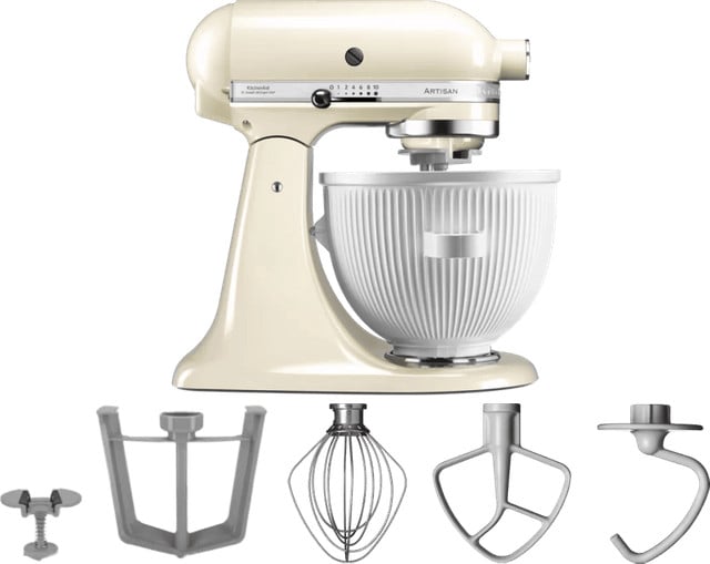 KitchenAid Artisan Mixer 5KSM125 Amandelwit met IJsbereider