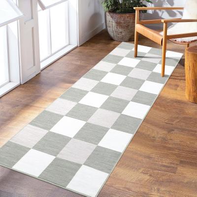 Garvee Soft Modern Checkered Checkerboard Area Rug
