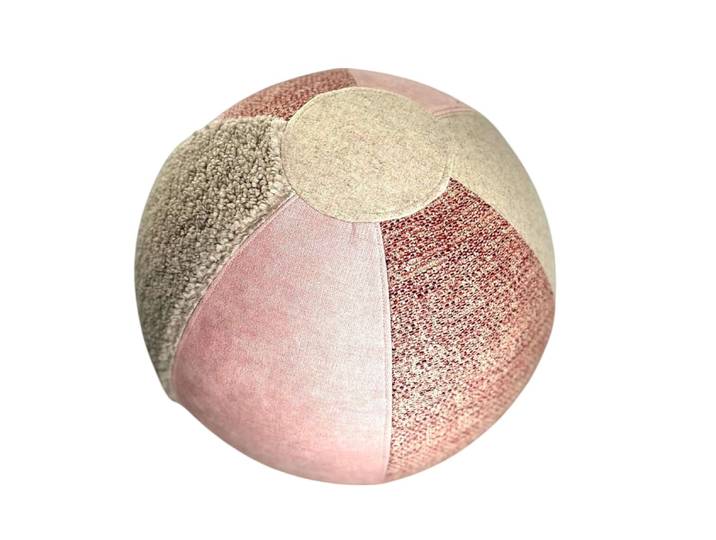 Pouf ballon multitexture déco et yoga 55cm