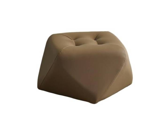 YANG11FAN Vielseitig Achteckiger Hocker aus Leder. Polygonaler Hocker, geeignet for Schlafzimmer(Bruin)
