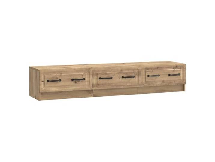 RJPLMFV TV-Möbel, Holz, 147 x 34,5 x 27 cm Großer Stauraum, leicht zugängliche Schubladen, modernes Design, schwarze Metallgriffe, einfache Wartung
