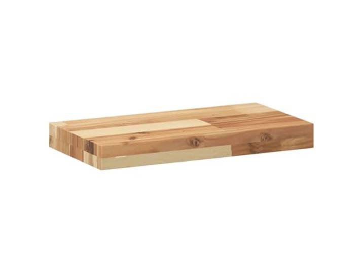 KTHLBRH Wandregal 4 Stück 40 x 20 x 4 cm Akazienholz Öl-Finish, DIY-Design, für Wohnzimmer, Küche, Badezimmer, langlebig