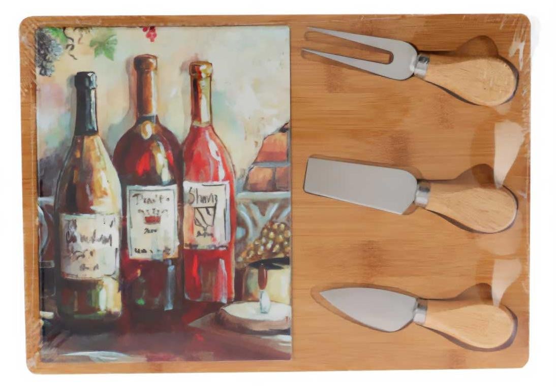 EH Excellent Houseware Kaasplank met messen, 30 x 21 cm