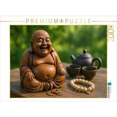 CALVENDO Puzzle Lachender Buddha - Freude, Gelassenheit und innere Fülle | 2000 Teile Lege-Größe 90x67cm Foto-Puzzle für glückliche Stunden