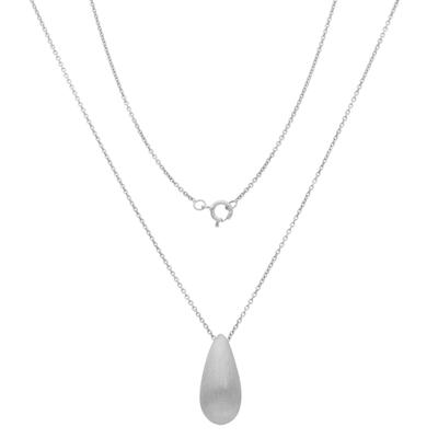 Kette mit Anhänger FIRETTI "Schmuck Geschenk Silber 925 Halskette Ankerkette Tropfen", silber (silberfarben), Halsketten, Damen, Silber 925 (Sterlingsilber), L: 45 B: 1mm, B:1mm