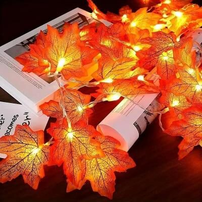 Uplifted Finds LED Maple Leaf String Lights Battery Powered Fairy Lights 3 M
