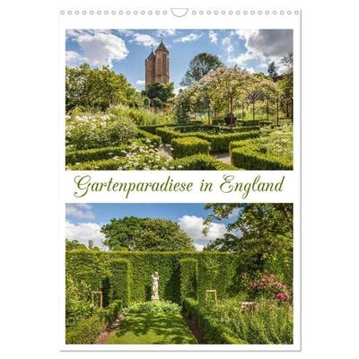 Gartenparadiese in England (Wandkalender 2027 DIN A3 hoch), CALVENDO Monatskalender