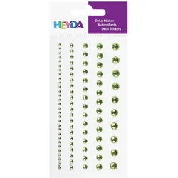 6x Heyda, Sticker, Strass-Sticker Acryl Grösse 2-6mm VE=95 Stück grün (95 Sticker)