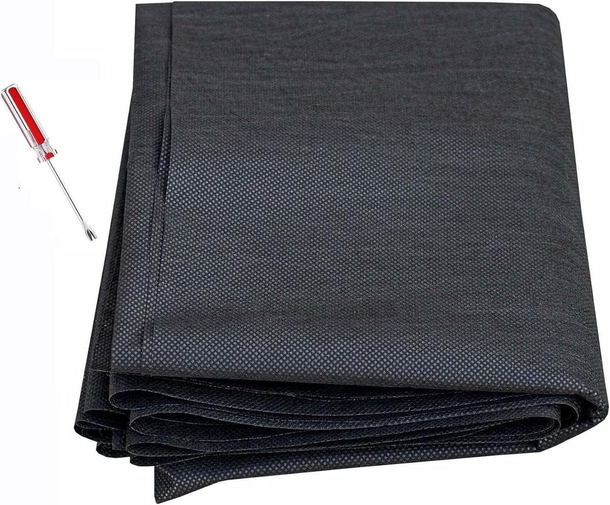 Zwarte meubelbekledingsstof 75g vliesstof voor het bekleden van meubels - 1,6m x 3m