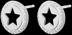 Edenly Ohrringe Stellar - WeiÃŸgold 18 Karat mit Diamanten