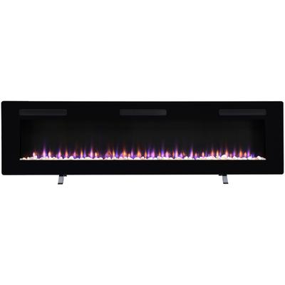 Elektrokamin DIMPLEX "Sierra 72", schwarz, B:182,9cm H:49,5cm T:16,5cm, Elektrokaminöfen, schwarz,mit Heizung, Fernbedienung, App, Optiflame Flammeneffekt