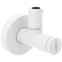 Herzbach Deep White Design-Eckventil 23.954780.1.07 1/2"x3/8", weiß matt